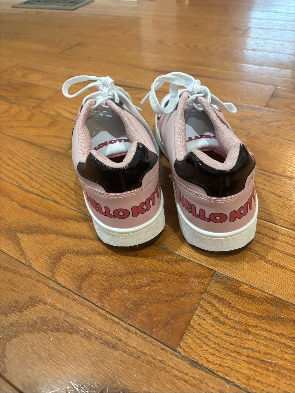 Hello Kitty Pink White and Black Low-Top Sneakers Size 11